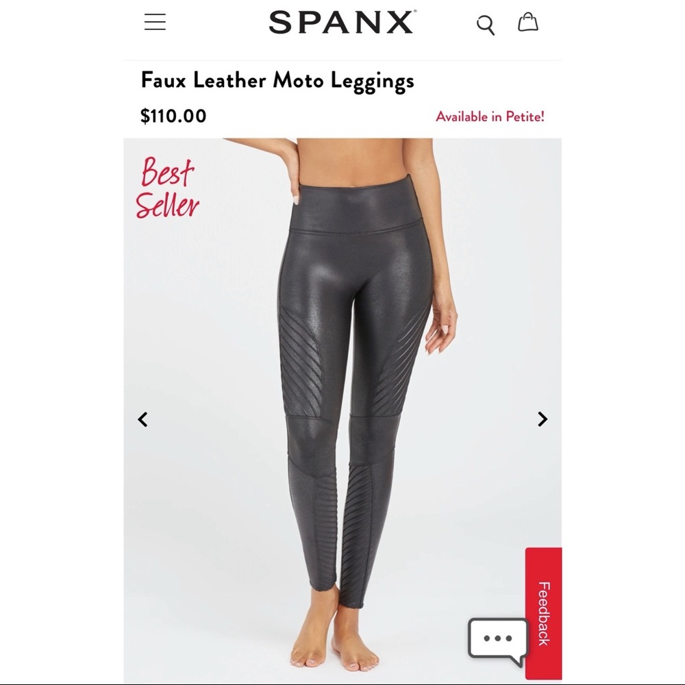 Faux Leather Moto Leggings (black)